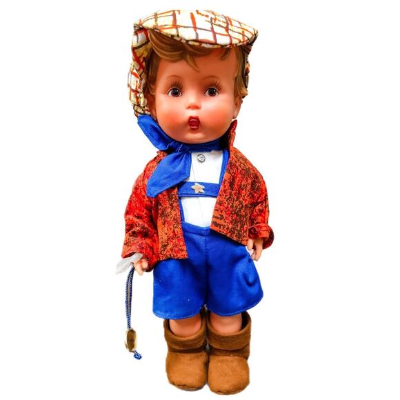 Vintage Goebel M.J. Hummel Rubber Doll Boy with Candle Germany - Picture 1 of 4